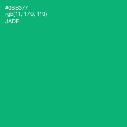 #0BB377 - Jade Color Image