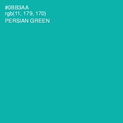 #0BB3AA - Persian Green Color Image