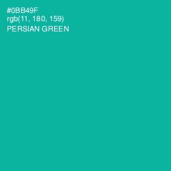 #0BB49F - Persian Green Color Image