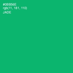 #0BB56E - Jade Color Image