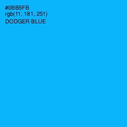 #0BB5FB - Dodger Blue Color Image