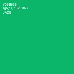 #0BB66B - Jade Color Image