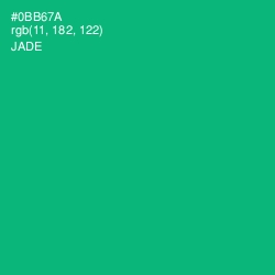 #0BB67A - Jade Color Image