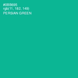 #0BB695 - Persian Green Color Image