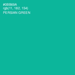 #0BB69A - Persian Green Color Image