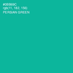 #0BB69C - Persian Green Color Image