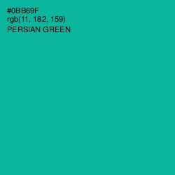 #0BB69F - Persian Green Color Image