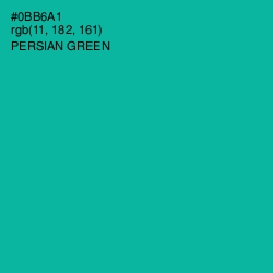 #0BB6A1 - Persian Green Color Image