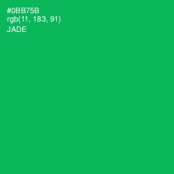 #0BB75B - Jade Color Image