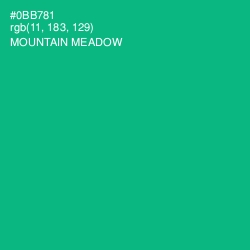 #0BB781 - Mountain Meadow Color Image