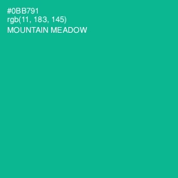 #0BB791 - Mountain Meadow Color Image