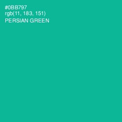 #0BB797 - Persian Green Color Image