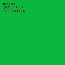 #0BB83D - Forest Green Color Image