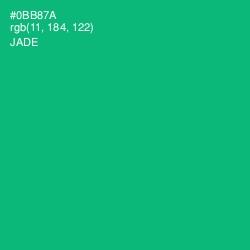 #0BB87A - Jade Color Image
