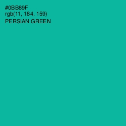 #0BB89F - Persian Green Color Image