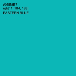 #0BB8B7 - Eastern Blue Color Image