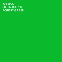 #0BB92C - Forest Green Color Image