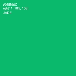 #0BB96C - Jade Color Image