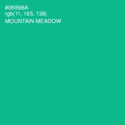 #0BB98A - Mountain Meadow Color Image