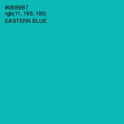 #0BB9B7 - Eastern Blue Color Image