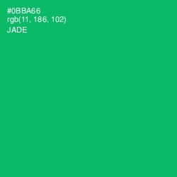 #0BBA66 - Jade Color Image