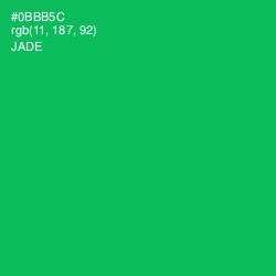 #0BBB5C - Jade Color Image