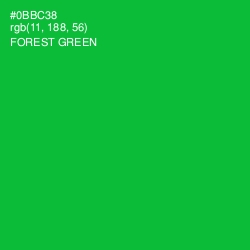 #0BBC38 - Forest Green Color Image