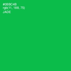 #0BBC4B - Jade Color Image