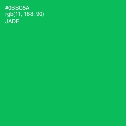 #0BBC5A - Jade Color Image