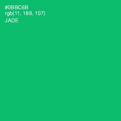 #0BBC6B - Jade Color Image