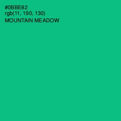 #0BBE82 - Mountain Meadow Color Image