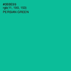 #0BBE99 - Persian Green Color Image