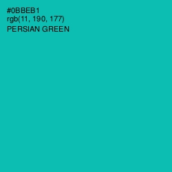 #0BBEB1 - Persian Green Color Image