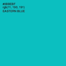 #0BBEBF - Eastern Blue Color Image