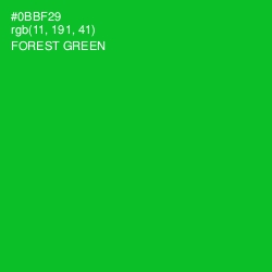 #0BBF29 - Forest Green Color Image