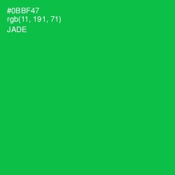 #0BBF47 - Jade Color Image