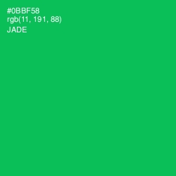 #0BBF58 - Jade Color Image