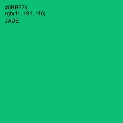 #0BBF74 - Jade Color Image