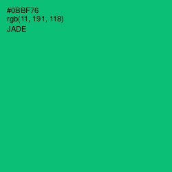 #0BBF76 - Jade Color Image