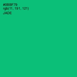 #0BBF79 - Jade Color Image