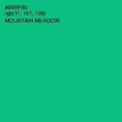 #0BBF80 - Mountain Meadow Color Image