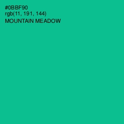 #0BBF90 - Mountain Meadow Color Image