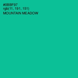 #0BBF97 - Mountain Meadow Color Image