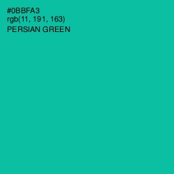 #0BBFA3 - Persian Green Color Image