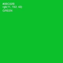 #0BC02B - Green Color Image