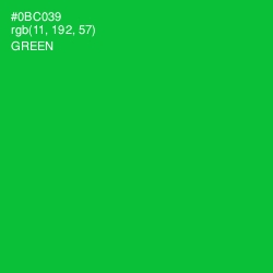 #0BC039 - Green Color Image