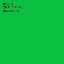 #0BC040 - Malachite Color Image