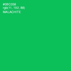 #0BC058 - Malachite Color Image
