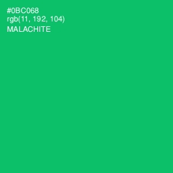 #0BC068 - Malachite Color Image