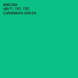 #0BC084 - Caribbean Green Color Image